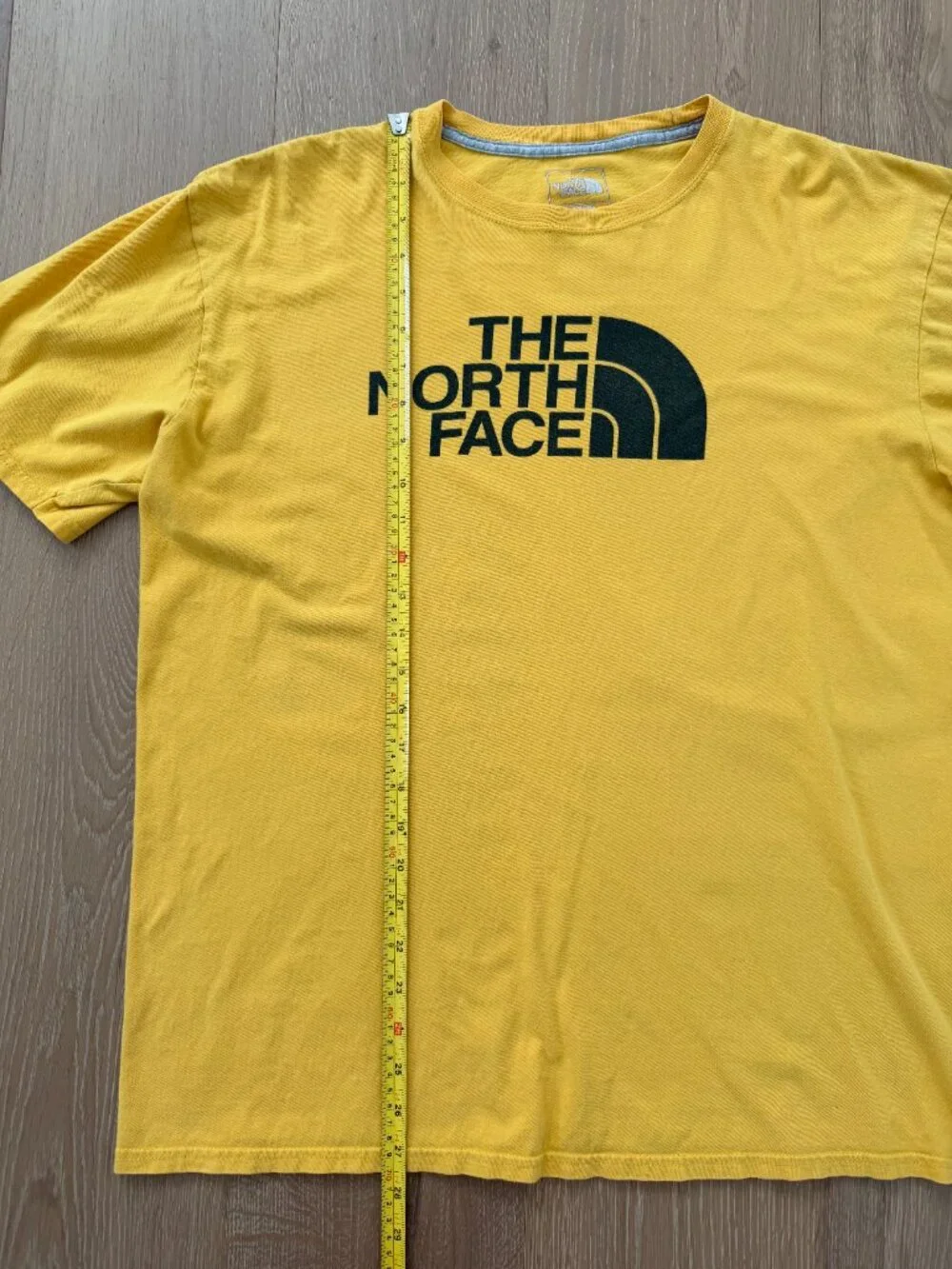 The North Face T-Shirt Men Large Gold Yellow Black Half Dome Graphic Tee Classic
